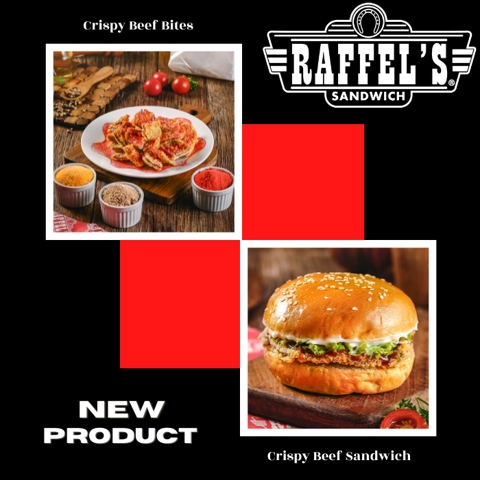 Raffel's Sandwich Newest Product! Crispy Beef Sandwich & Crispy Beef B
