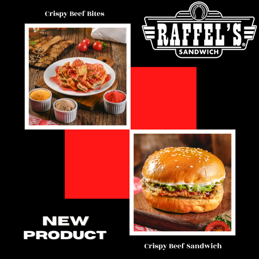 Raffel's Sandwich Newest Product! Crispy Beef Sandwich & Crispy Beef Bites