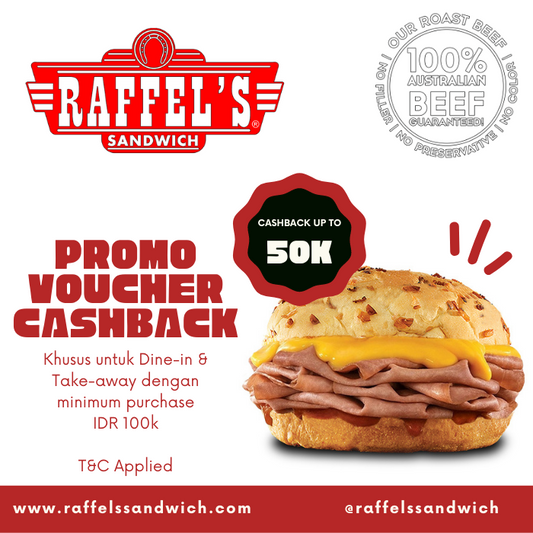 Promo Raffel's Sandwich | Voucher Cashback Up to IDR 50k