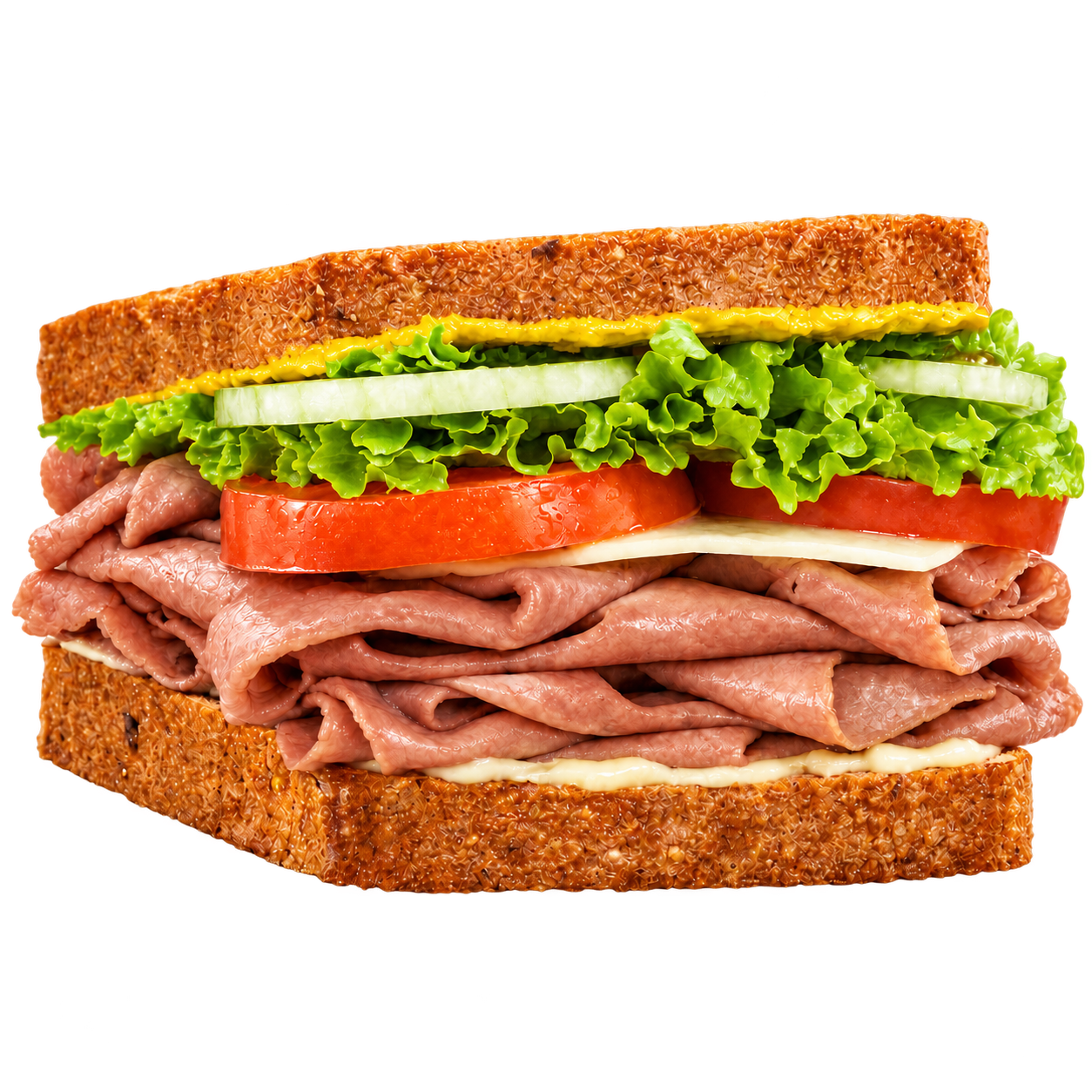 Raffel's Keto Roast Beef and Cheddar Club sandwich